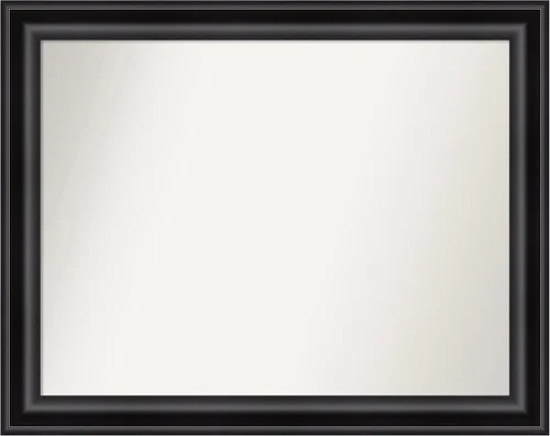 Vista 410 de Amanti Art Espejo personalizado, espejo de baño negro puente, espejo de pared o espejo de tocador de baño sobre el fregadero (26 x 26 pulgadas)