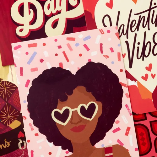 Vista 5 de Hallmark Surtido de tarjetas de San Valentín de caoba (36 tarjetas con sobres) Cupido, Vibes de San Valentín