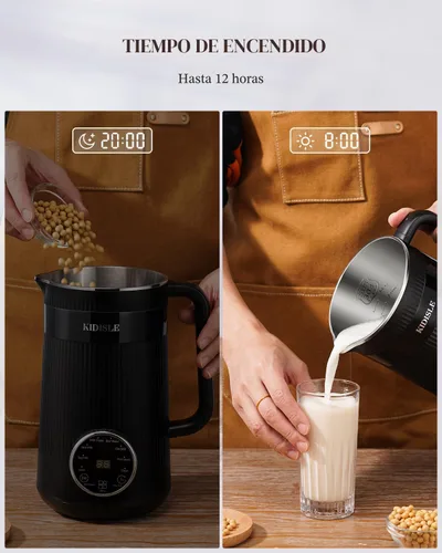 Vista 5 de KIDISLE Máquina Automática de 32oz para Leche de Soja Casera de Almendra, Avena, Coco, Soja, Leches a Base de Plantas y Bebidas Sin Lácteos