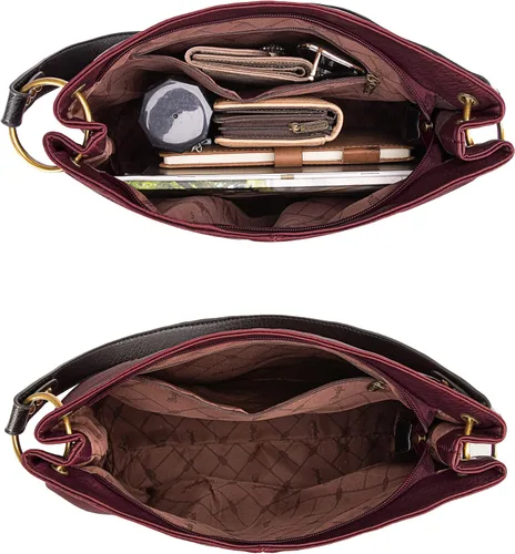 Vista 4 de Wrangler Hobo - Bolsos de cuero vegano con asa superior para mujer