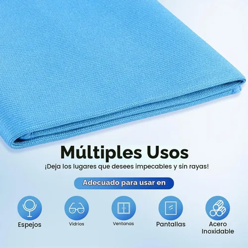 Vista 4 de HOMEXCEL - Paños de limpieza de vidrio, 6 unidades, toalla sin rayas para ventanas, 14 x 16 pulgadas Paño de limpieza de microfibra reutilizable