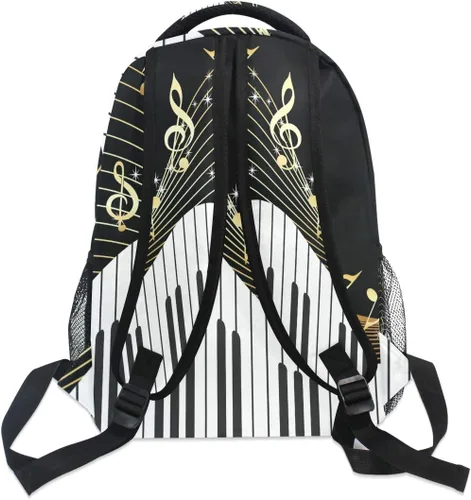 Vista 5 de AUUXVA Mochila para la escuela universitaria, bolsa de hombro, mochila de viaje para niños, niñas, hombre y mujer, Negro -, Mochilas Daypack
