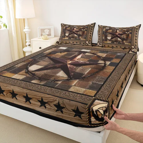 Vista 21 de Bonita sábana bajera ajustable para niños, tamaño individual, juego de ropa de cama rústica de pollo, decoración de dormitorio para niños y adultos