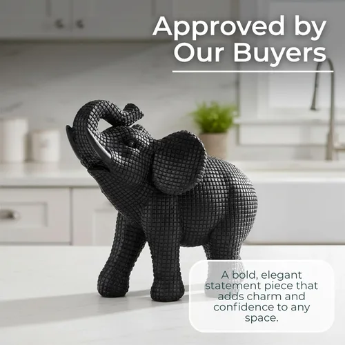 Vista 6 de Figura decorativa de elefante de resina para decoración del hogar y el baño, estatua decorativa para escritorio de oficina, sala de estar