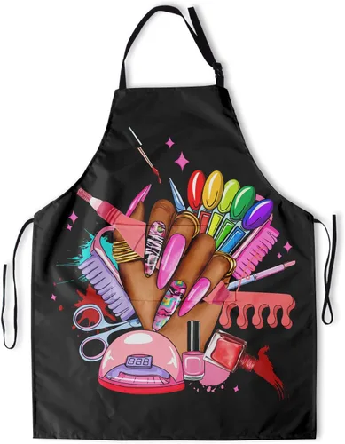 Vista 29 de Delantal con bolsillos, delantales para mujeres y hombres, delantal de cocina para cocinar, jardinería, servidor, camarera, pintura