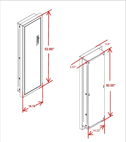 Vista 3 de Bóveda táctica para armario, color negro plano en pared, caja fuerte para pistola y equipo táctico, esta caja fuerte proporciona seguridad