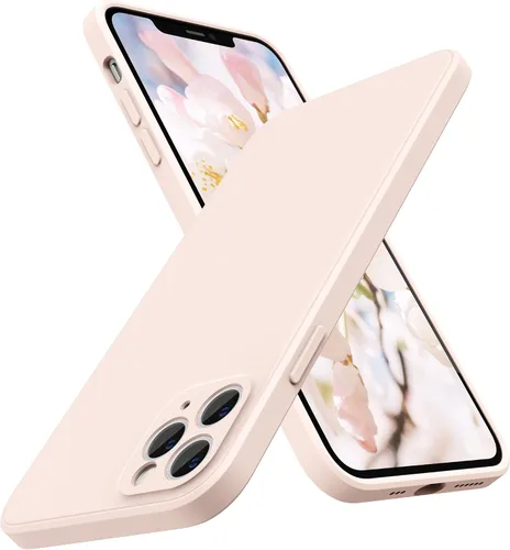 Vista 12 de SURPHY Funda diseñada para iPhone 11 Pro con protección de cámara, bordes rectos de silicona líquida para iPhone 11 Pro de 5.8 pulgadas, color negro