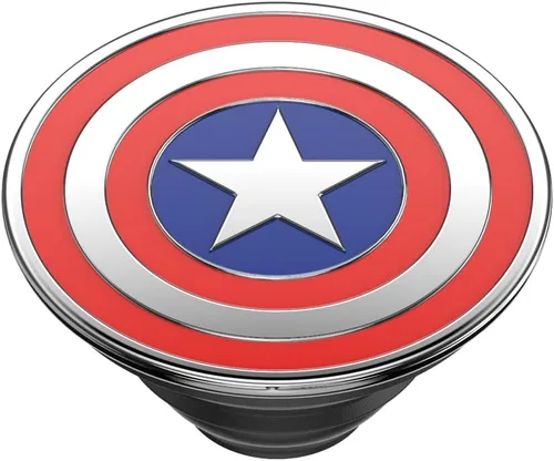Vista 4 de PopSockets - Agarre para teléfono con soporte expandible, agarre adhesivo, esmalte - Capitán América