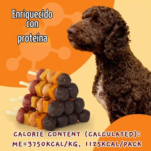 Vista 7 de Jungle Calling Kabob Bacalao Stick para perros medianos y grandes, masticables sin cuero crudo