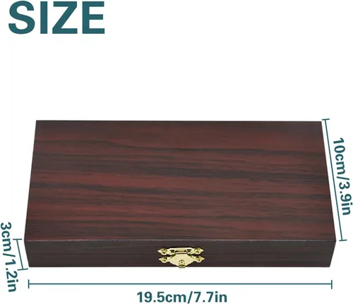 Vista 2 de 2 bandejas de madera con cerradura para monedas, caja de metal para efectivo de una sola fila, organizador de dinero para dinero en efectivo