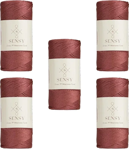 Vista 75 de Sensy Premium 2mm 229.5 metros de cuerda de poliéster 100% cordón de polipropileno Cordón de macramé 2mm Cordón para bolso de crochet Hilo