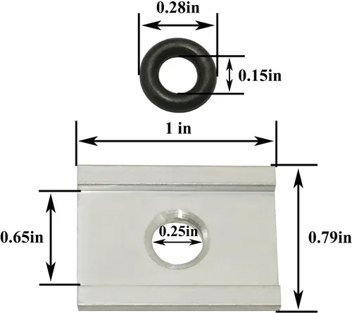 Vista 2 de 12pcs AAP-1012 Placas adaptadoras de kayak y juntas tóricas, accesorios de kayak, aluminio Aluminum