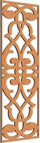 Vista 62 de 9 3/8"W x 24 3/8"H x 1/4"T Bellaire Decorativos Paneles de pared de madera calado, abedul