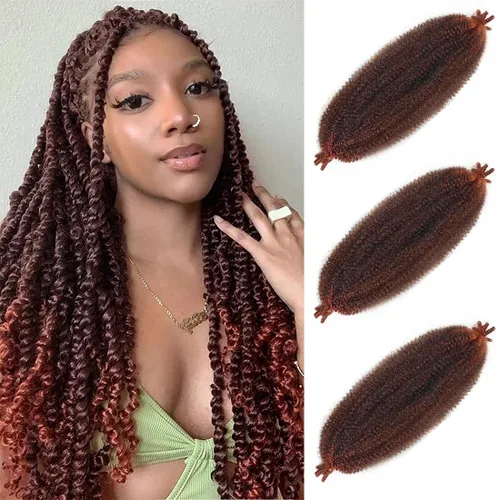 Vista 38 de Trenzas Afro Twist de 12 pulgadas - Cabello trenzado al crochet estilo Afro (12 pulgadas (Paquete de 3), 30#)