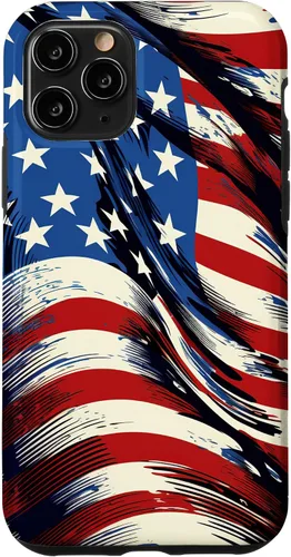Vista 27 de iPhone 16 Cool USA Flag - Estados Unidos de América - Funda de diseño patriótico