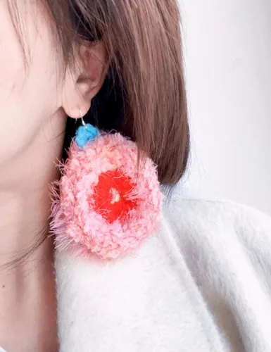 Vista 4 de Handmade Dangle Earrings Cute Statement Earrings Colorful Fun Novelty Preppy Jewelry Gifts for Girls Women