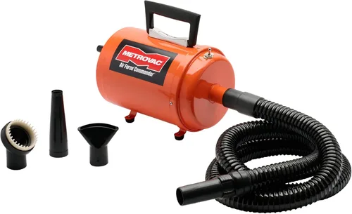 Vista 10 de METROVAC AFTD-3V Air Force Commander Secador de aseo de mascotas de velocidad variable Rosa Soplador de pelo de perro de alta velocidad 4.0 HP USA