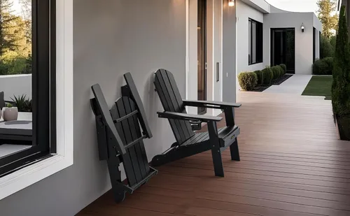 Vista 9 de Silla Adirondack Plegable, Sillas Adirondack de Plástico con Textura de Madera con 2 Portavasos, Silla para Hoguera de HDPE Resistente a