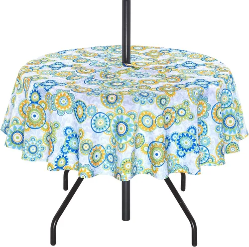 Vista 36 de Poise3EHome - Mantel impermeable antiderrames para exteriores e interiores, para camping, picnic, té de la tarde, asados, flores