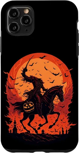Vista 13 de Halloween Scary Pumpkin Headless Horseman Case for iPhone 17