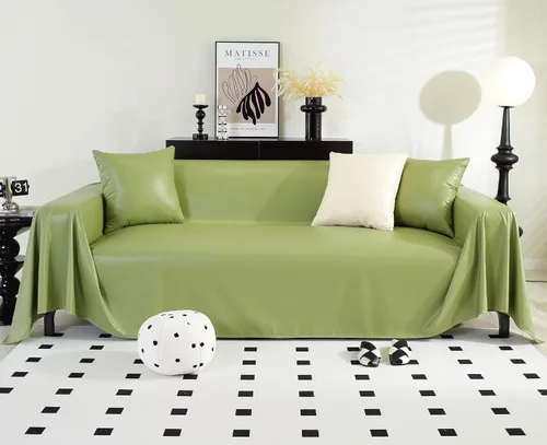 Vista 36 de vctops Fundas impermeables de piel sintética de PU para sofá seccional, funda de sofá vintage para perros, fundas de loveseat, funda de futón, funda