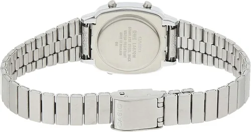 Vista 2 de Casio Reloj digital para mujer con pulsera de acero inoxidable LA670W Grisgris talla única Reloj de cuarzo digital