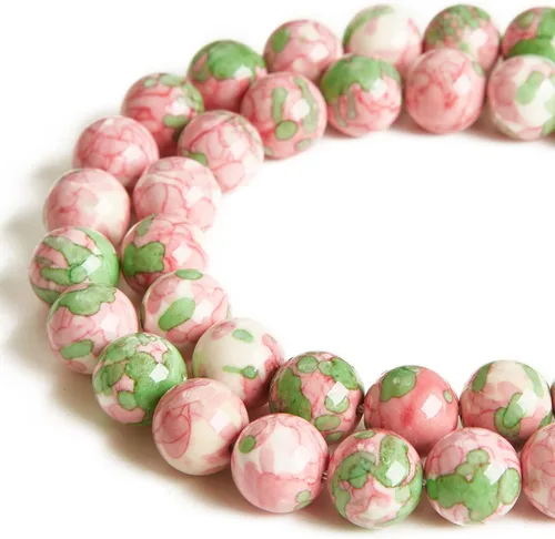 Vista 19 de 60 piezas de cuentas de turquesa africana natural de 6 mm, cuentas de piedras preciosas naturales, cuentas sueltas redondas para hacer joyas