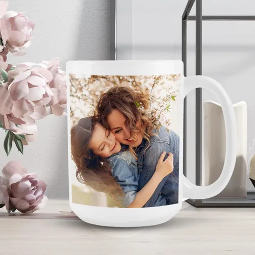 Vista 2 de Taza de café personalizada – Taza de cerámica personalizada con foto, texto o logotipo, taza de té Taza personalizada con imagen o mensaje Idea