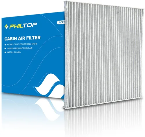 Vista 18 de PHILTOP Filtro de aire de cabina, reemplazo para CF9846A, Prius 2001-2009, Sienna LE 2004-2009, 4Runner 2003-2009, filtro de cabina Premium ACF016