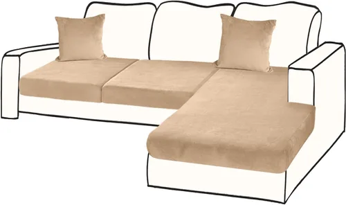 Vista 47 de BT.WA Funda de Cojín de Sofá de Terciopelo 1 Pieza Funda de Cojín de Asiento Elástica Funda de Sillón Fundas Separadas de Sofá Seccional Protector