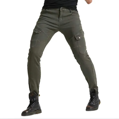 Vista 6 de Pantalones de protección para hombre y mujer, pantalones de protección para motociclista, caballero, hockey, motorista, armadura