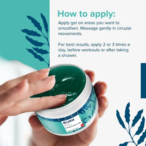 Vista 8 de Gel corporal – Crema anticelulítica de Burn Fit para el vientre y el cuerpo, crema reafirmante y tensora del vientre, crema fría y caliente