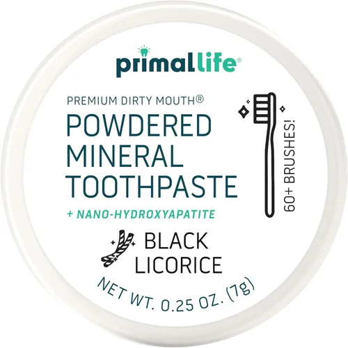 Vista 3 de Primal Life Organics - Dirty Mouth Polvo Dental, Polvo de Limpieza Dental, Aceites Esenciales Saborizados con Caolín Natural y Arcilla de Bentonita