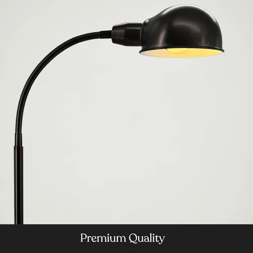 Vista 5 de Brightech Regent LED Floor Lamp, Free Standing Corner Pole Light with Adjustable Gooseneck, Tall Bright Skinny Pharmacy Lamp for Office Desk, Living