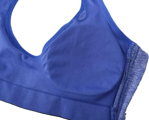 Vista 4 de Brasier deportivo o para yoga con cierre frontal de ganchos y cremallera para mujer