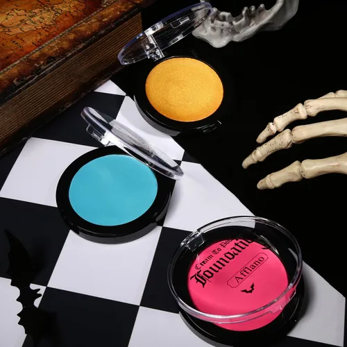 Vista 7 de Pintura facial y corporal azul claro - Base de maquillaje SFX de Halloween