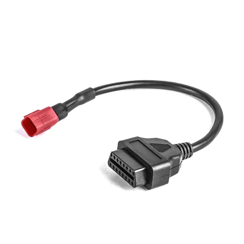 Vista 4 de Cable adaptador de diagnóstico de motocicleta OBD2 de 6 pines a 16 pines a OBDII, cable adaptador de diagnóstico para Honda, Yamaha, Harley