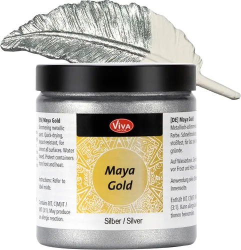 Vista 22 de Viva Decor Maya Gold (verde manzana) 1.52 onzas líquidas - Pintura acrílica metálica brillante para trabajos creativos en madera, vidrio