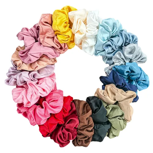 Vista 9 de Simnice Coleteros grandes de satén de 20 colores para mujer, suave seda 20 Colores-L