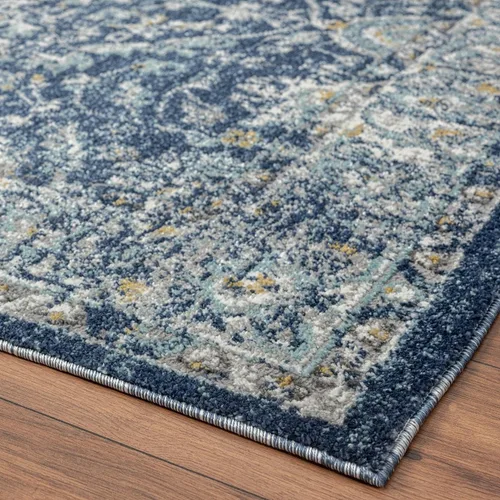 Vista 10 de LUXE WEAVERS Euston Collection 8060 - Alfombra oriental moderna de 5 x 7 pulgadas, color azul