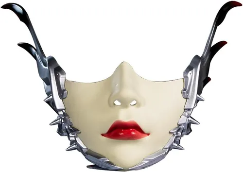 Vista 4 de Máscara mecánica de viento de media cara para mujer, máscara de estilo antiguo para Halloween o cosplay