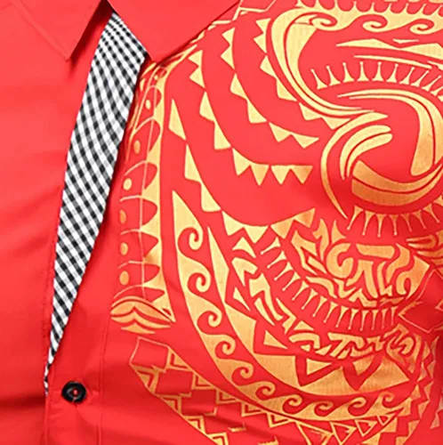 Vista 4 de Polo para hombre de verano estilo étnico Hawaii dad, camisa de manga corta con botones de solapa