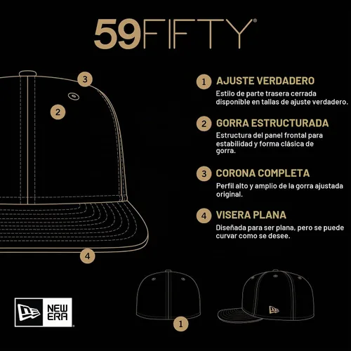 Vista 8 de New Era MLB 59FIFTY Chicago White Sox Team Color White Navy Cooperstown Authentic Collection - Gorra de béisbol, Blanco