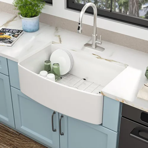 Vista 18 de Lavandería blanca de 24 "x18" Lavabo de porcelana de cerámica de Blanco