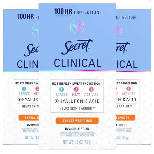 Vista 15 de Secret Desodorante antitranspirante para mujeres, fuerza clínica invisible sólido, sensible sin perfume, 1,6 oz (paquete de 3)