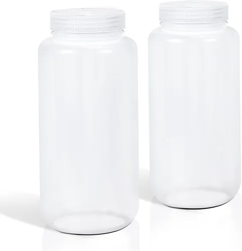 Vista 12 de DEMORA Botellas de plástico pequeñas de 4 onzas con tapas, botellas de viaje herméticas recargables de boca ancha para artículos de tocador