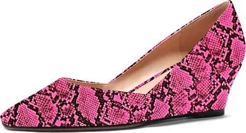 Vista 31 de MODENCOCO Zapatos de tacón bajo con cuña de tacón bajo para mujer, con puntera cuadrada, 2 pulgadas Beige