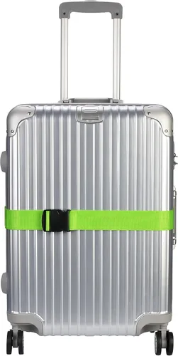 Vista 2 de WeBravery Correa de equipaje ajustable Maleta Cinturón Correas Accesorios de viaje (verde 1 paquete)