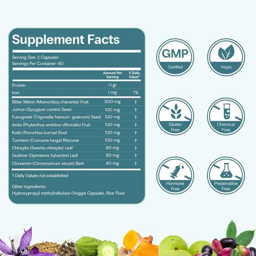Vista 5 de Curalin & Curaslim Apoya el azúcar equilibrado, frenar los antojos, supresor del apetito, refuerzo del metabolismo, apoyo energético