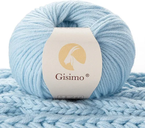 Vista 9 de 100% lana merino para tejer y ganchillo, hilo lujoso y suave de 6 cabos para tejer y crochet a mano, 1.76 oz/50 g, 127 yardas/116 metros